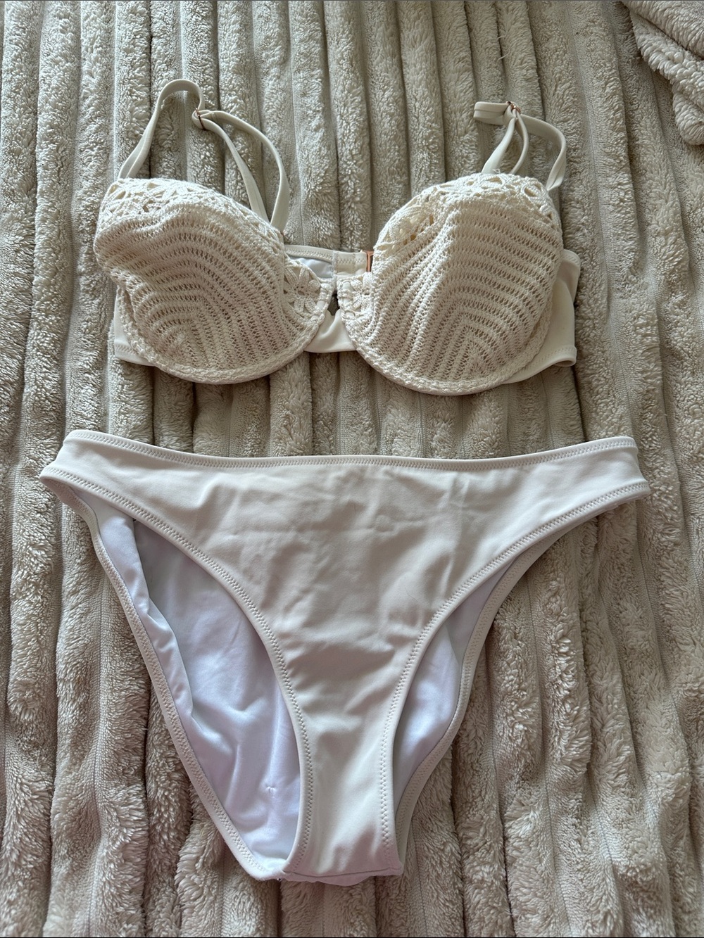 Ivory Crochet Bikini Set - Two Piece Swimsuit